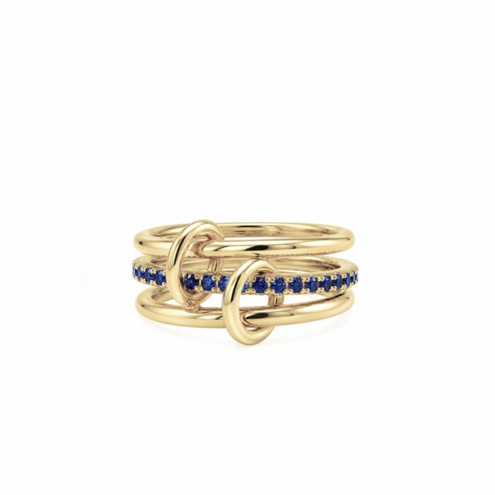 bague entrelac saphir
